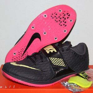 Nike High Jump Elite Track Shoes Men 9 Black Pink Lemon